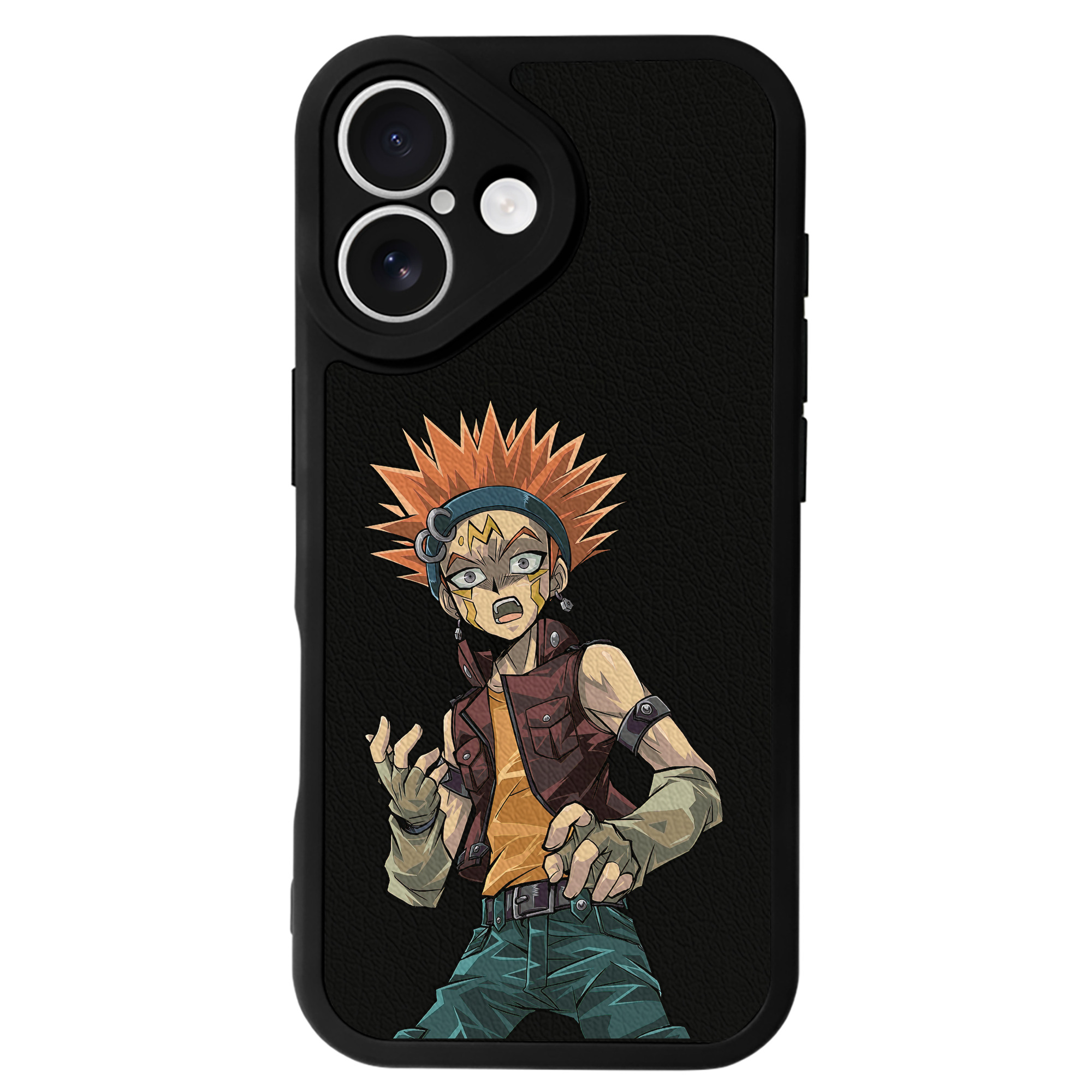 （画像用） 遊☆戯☆王 Yu-Gi-Oh! 【iPhone 16シリーズ対応】シリコンスマホケース（レザー調） 材質：シリコン